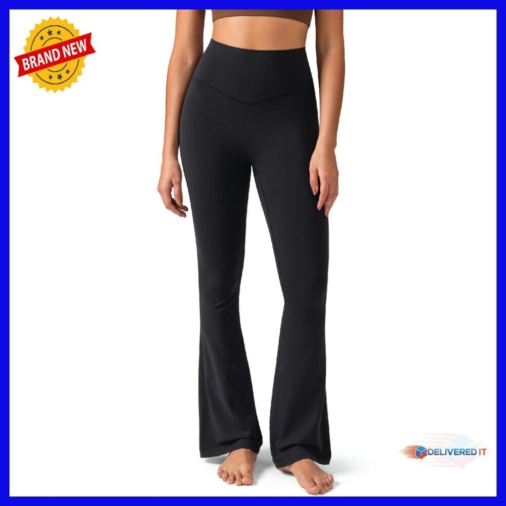 High-Waisted Flare Leggings No Front Seam Dreamlux Fabric Workout Yoga Pants